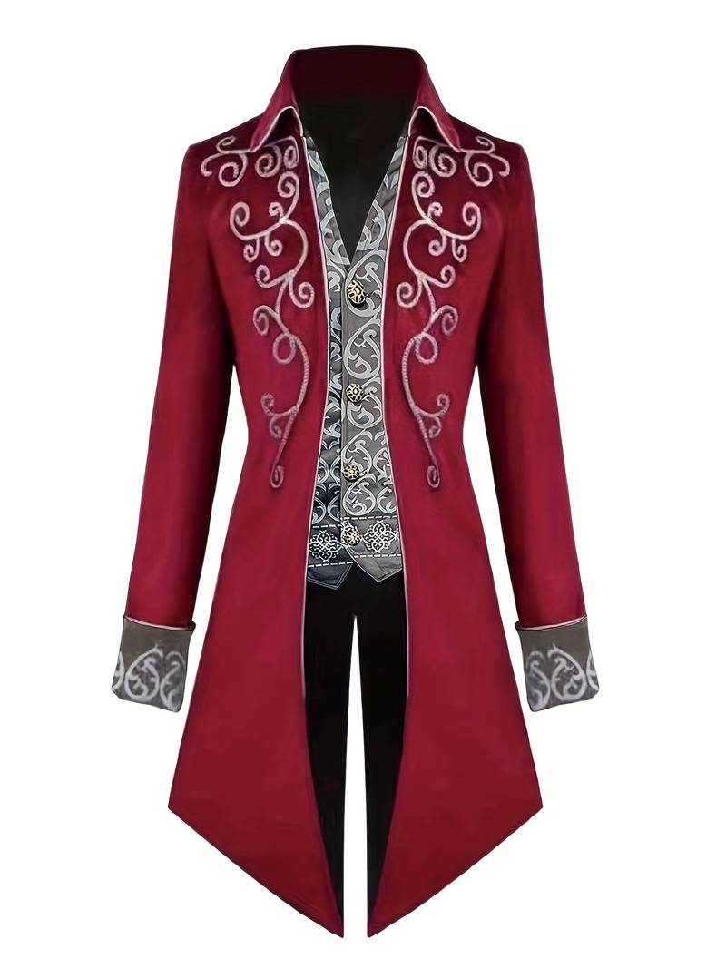 Gothic Blazer Middeleeuws Kostuum Steampunk Herenjas