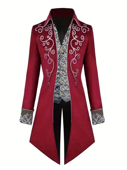 Gothic Blazer Middeleeuws Kostuum Steampunk Herenjas