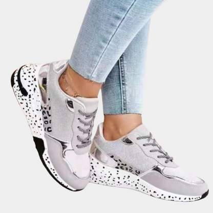 Gouden Glitter Sneakers voor Modebewuste Dames
