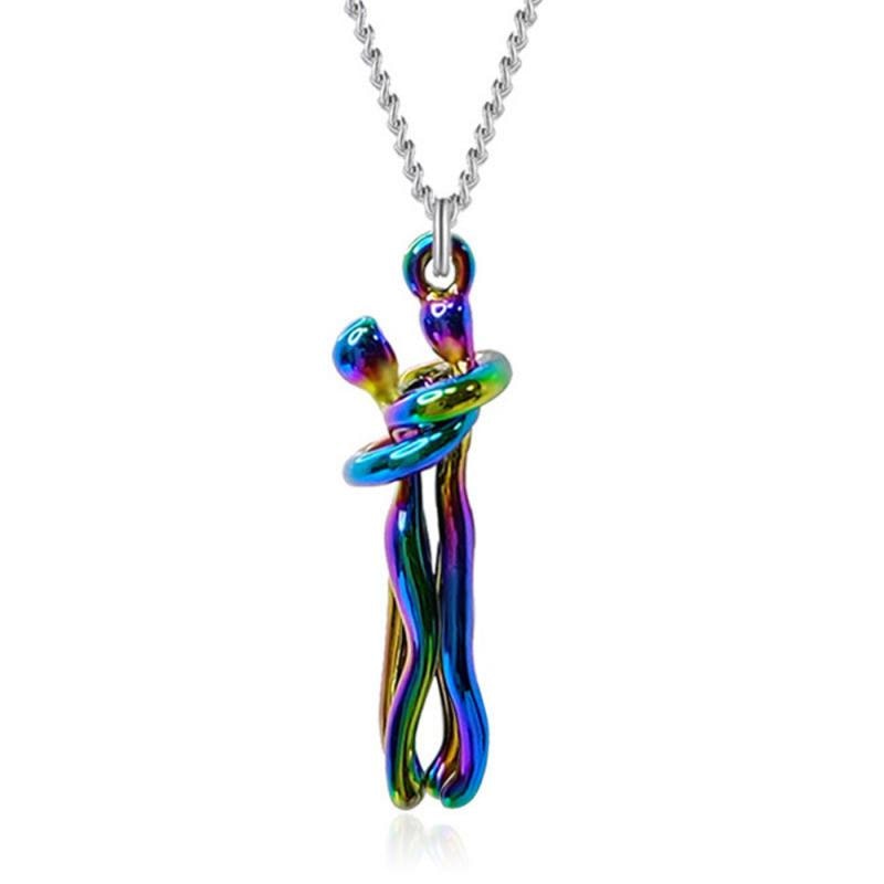 Gouden Omhelzing Liefdeshanger Ketting