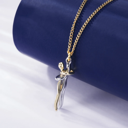 Gouden Omhelzing Liefdeshanger Ketting