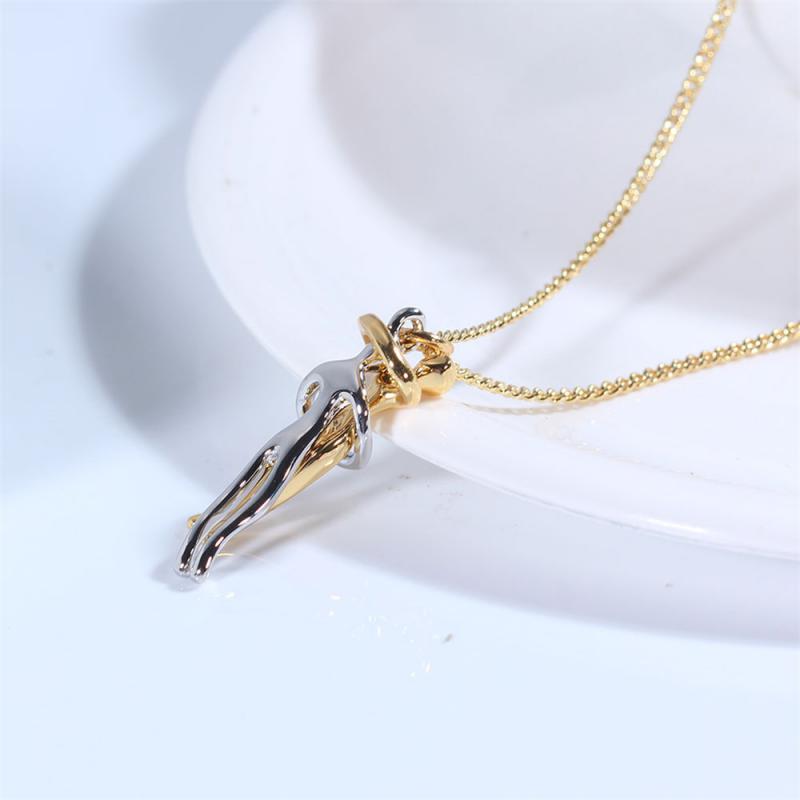Gouden Omhelzing Liefdeshanger Ketting