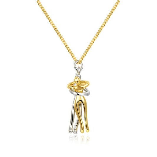 Gouden Omhelzing Liefdeshanger Ketting