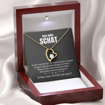 Hartvormige Rhinestone Hangerketting voor Vrouwen