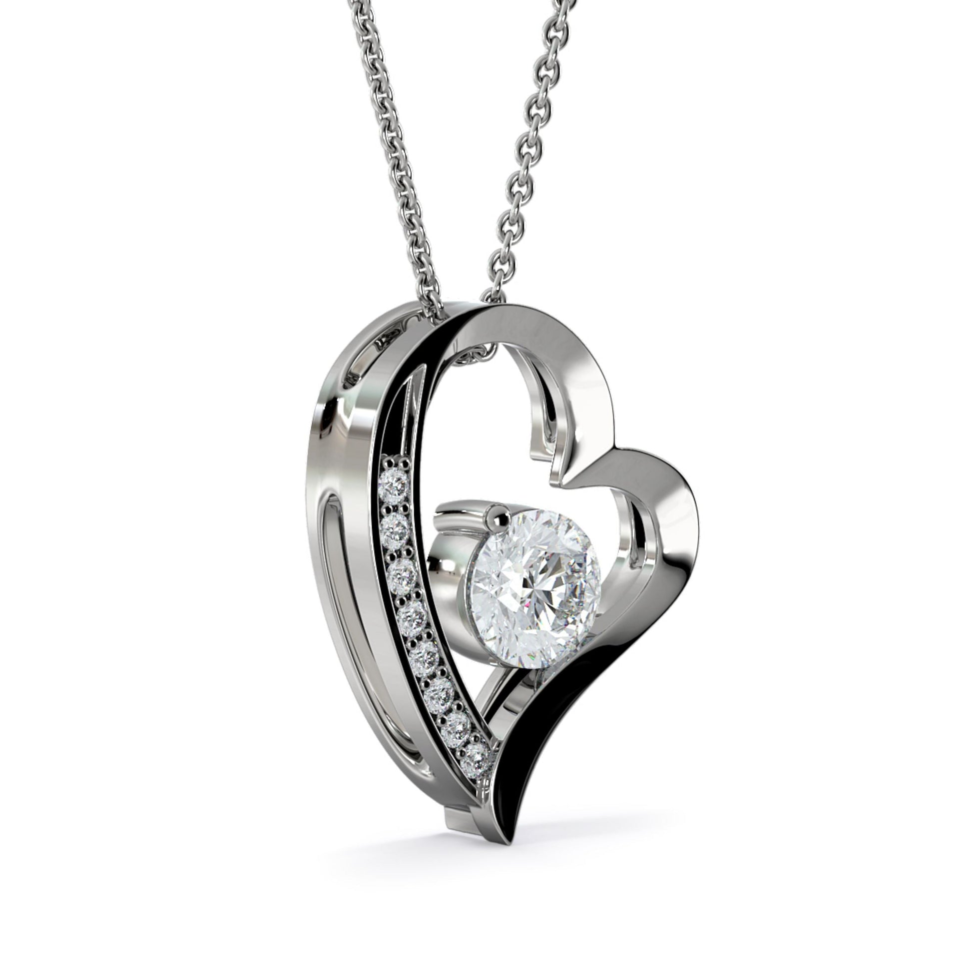 Hartvormige Rhinestone Hangerketting voor Vrouwen