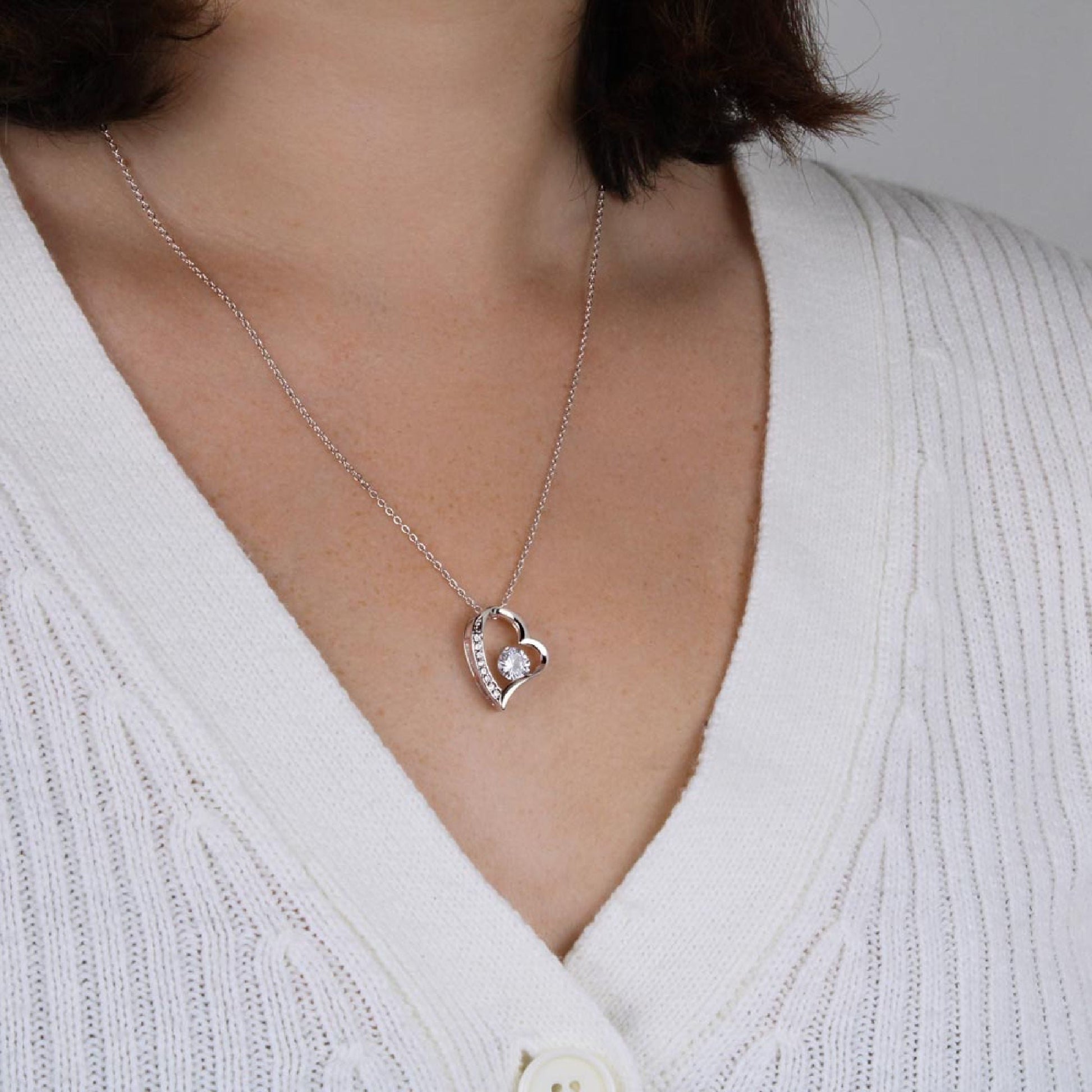 Hartvormige Rhinestone Hangerketting voor Vrouwen