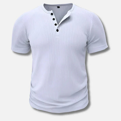 Heren Henley T-Shirt met Knoopsluiting