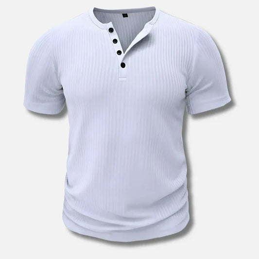 Heren Henley T-Shirt met Knoopsluiting