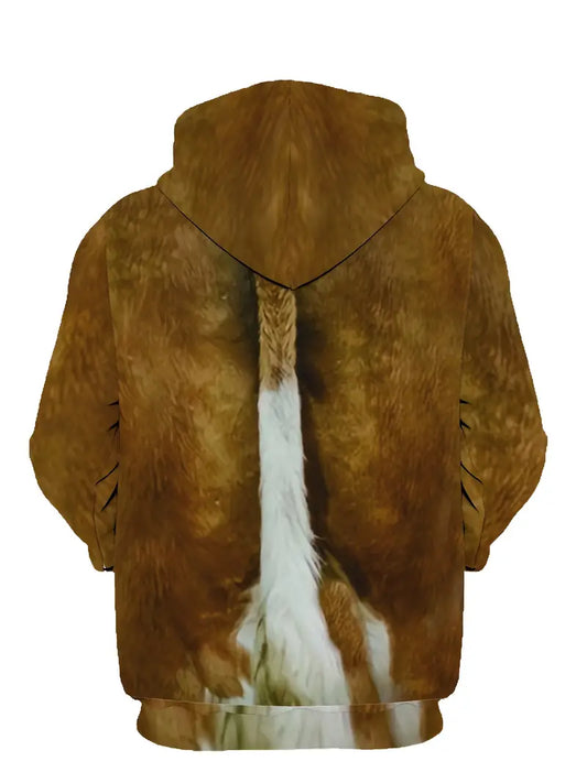 Heren Hoodie met Koeienprint - Speelse Trui