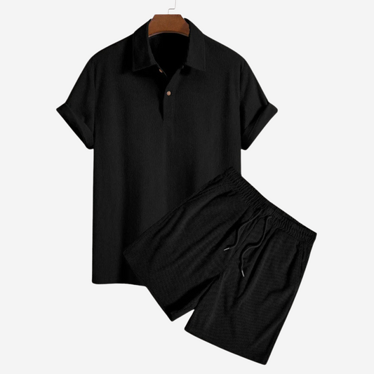 Heren Katoenen Twill Zomershirt Korte Mouw
