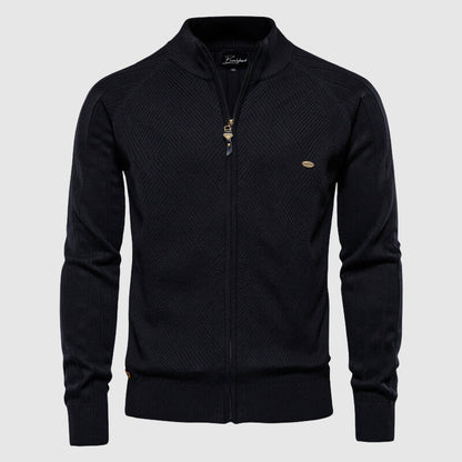Heren Katoenen Vest Trui met Rits