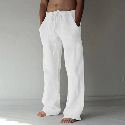 Heren Linnen Broek Lente Herfst Comfort
