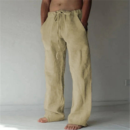 Heren Linnen Broek Lente Herfst Comfort