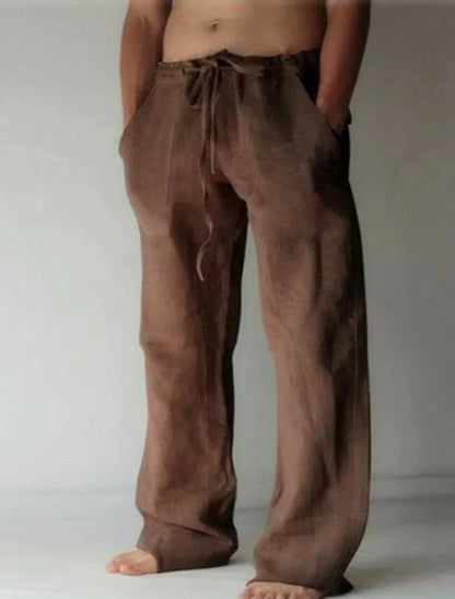 Heren Linnen Broek Lente Herfst Comfort
