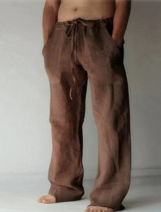 Heren Linnen Broek Lente Herfst Comfort