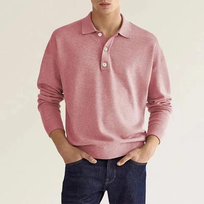 Heren Poloshirt Lange Mouwen - Elegant Comfort