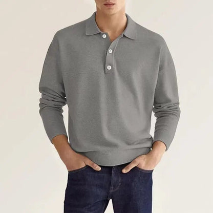 Heren Poloshirt Lange Mouwen - Elegant Comfort