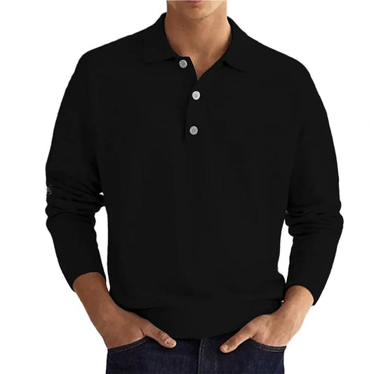 Heren Poloshirt Lange Mouwen - Elegant Comfort
