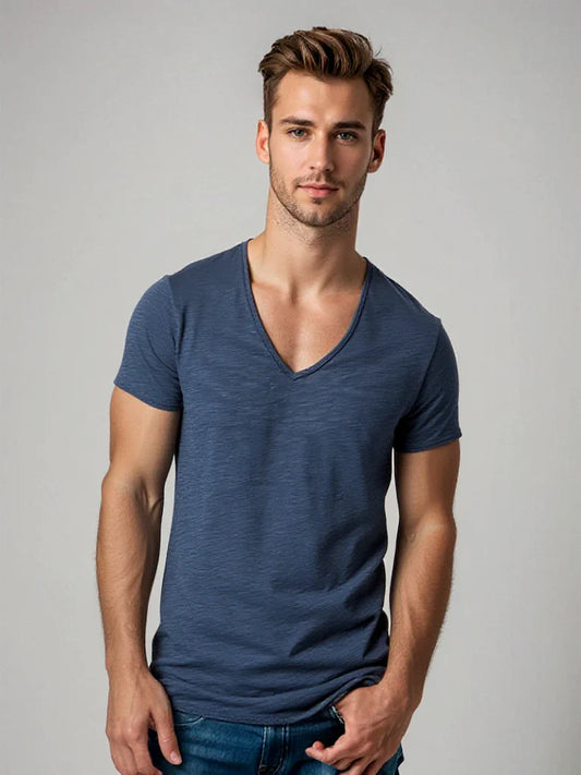 Heren V-hals T-shirt Comfort Fit
