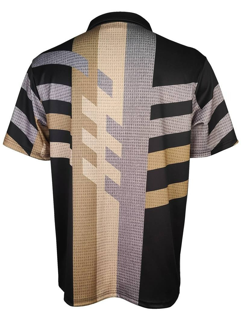 Heren Vintage Polo met 1/4 Knopen