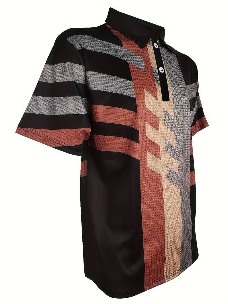 Heren Vintage Polo met 1/4 Knopen