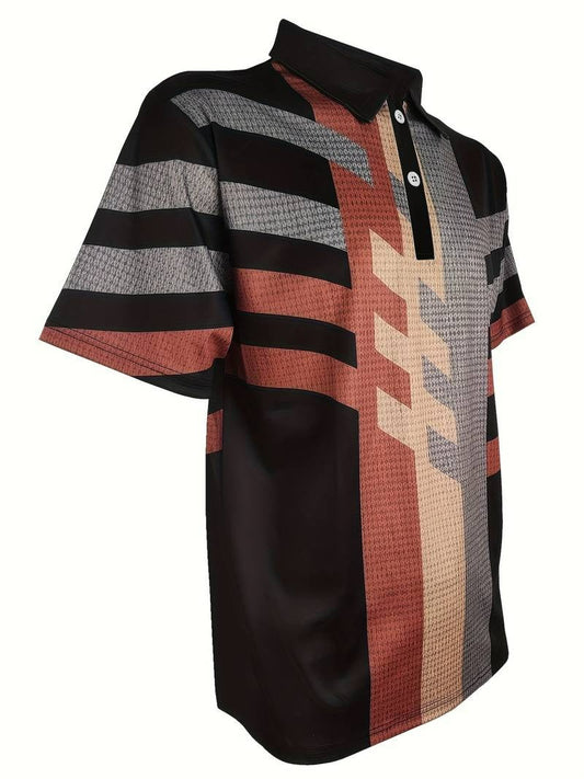 Heren Vintage Polo met 1/4 Knopen