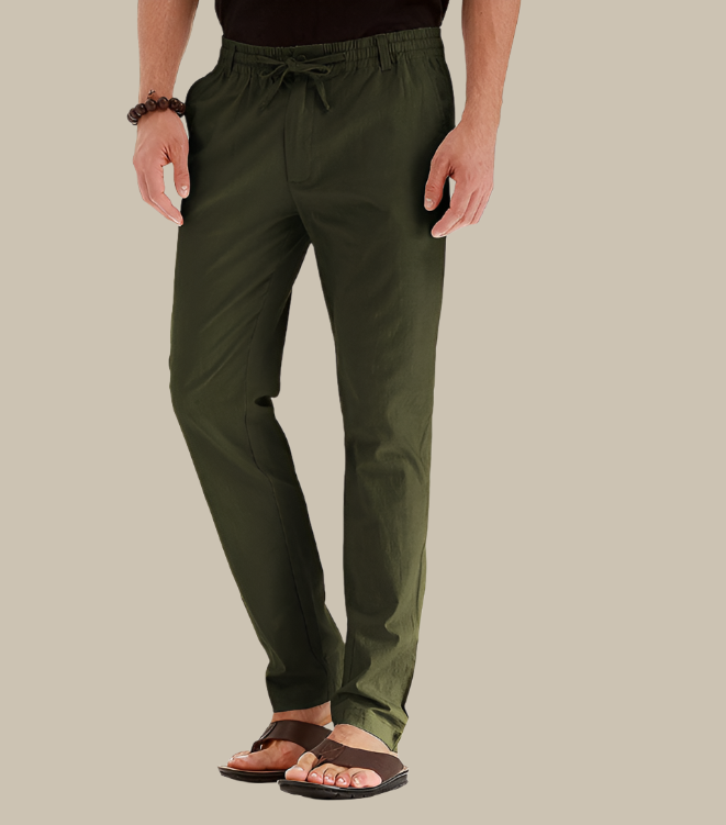 Heren Zomerbroek Elastische Taille Casual Fit