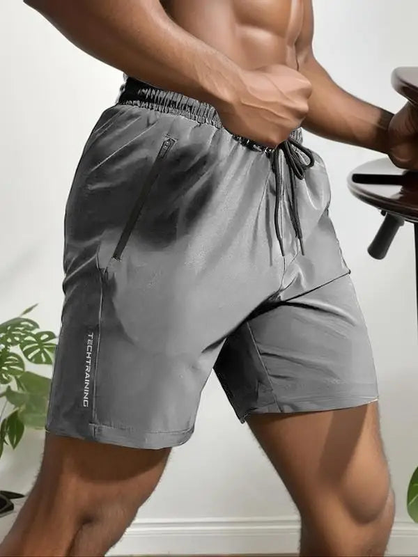 Heren Zomershort Hoge Taille Letterprint