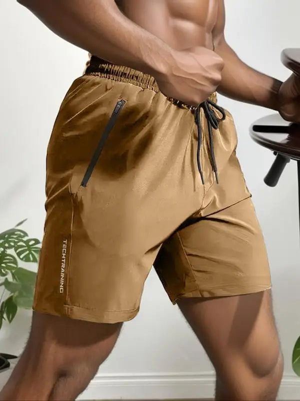 Heren Zomershort Hoge Taille Letterprint