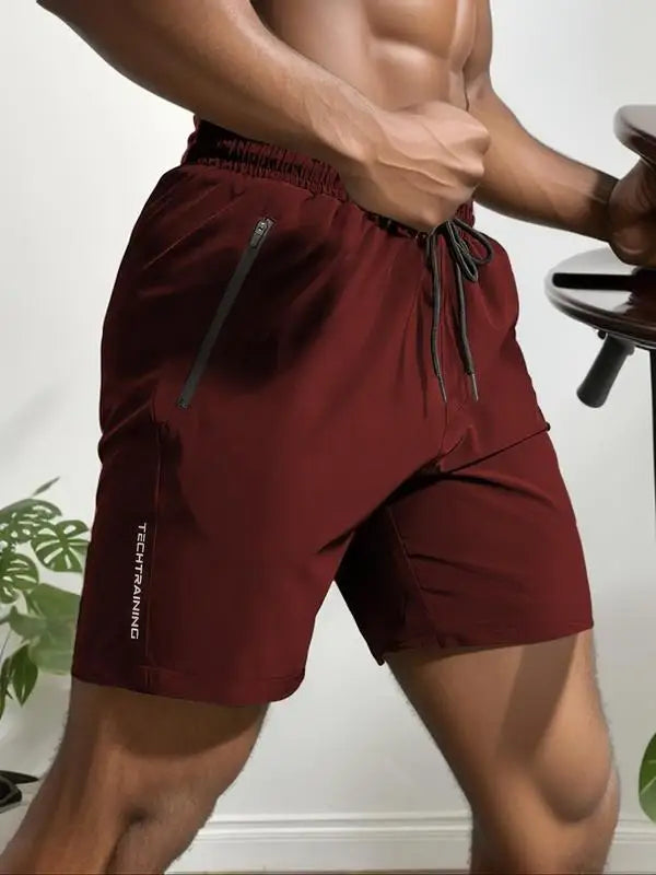 Heren Zomershort Hoge Taille Letterprint