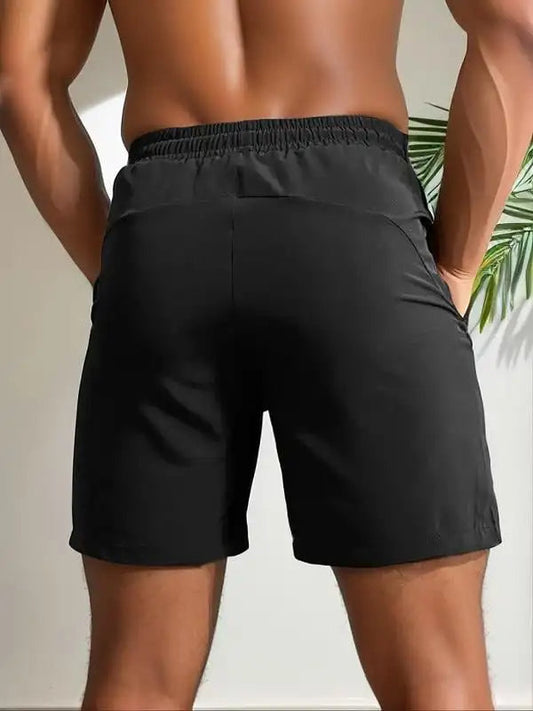 Heren Zomershort Hoge Taille Letterprint