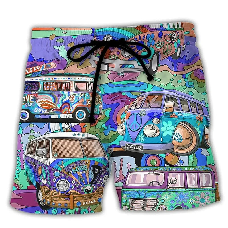Heren Zwembroek Graffiti Design Zomerstijl