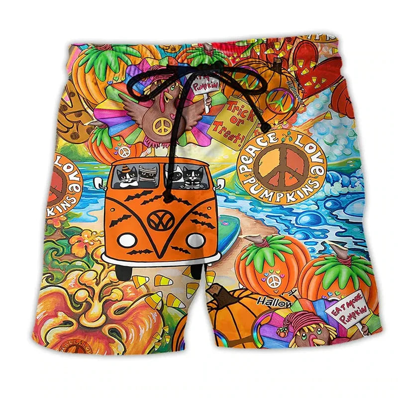 Heren Zwembroek Graffiti Design Zomerstijl