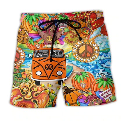 Heren Zwembroek Graffiti Design Zomerstijl
