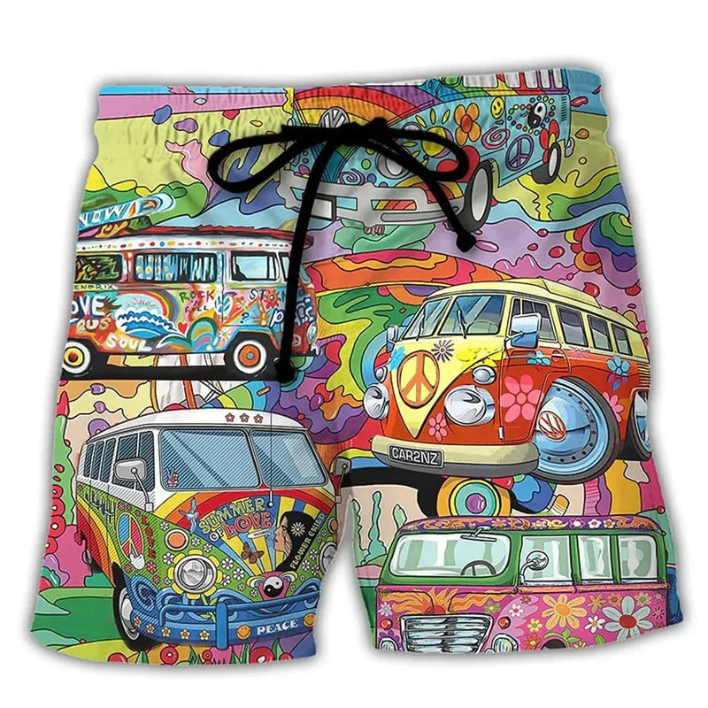 Heren Zwembroek Graffiti Design Zomerstijl