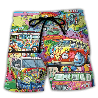 Heren Zwembroek Graffiti Design Zomerstijl