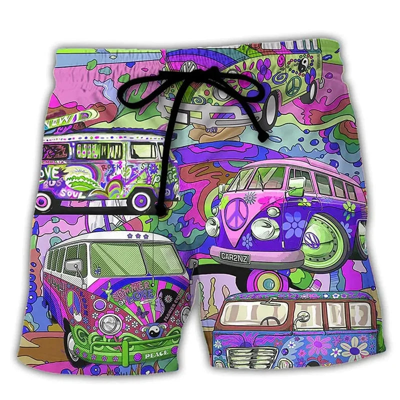Heren Zwembroek Graffiti Design Zomerstijl