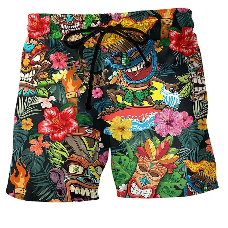 Heren Zwembroek Graffiti Design Zomerstijl