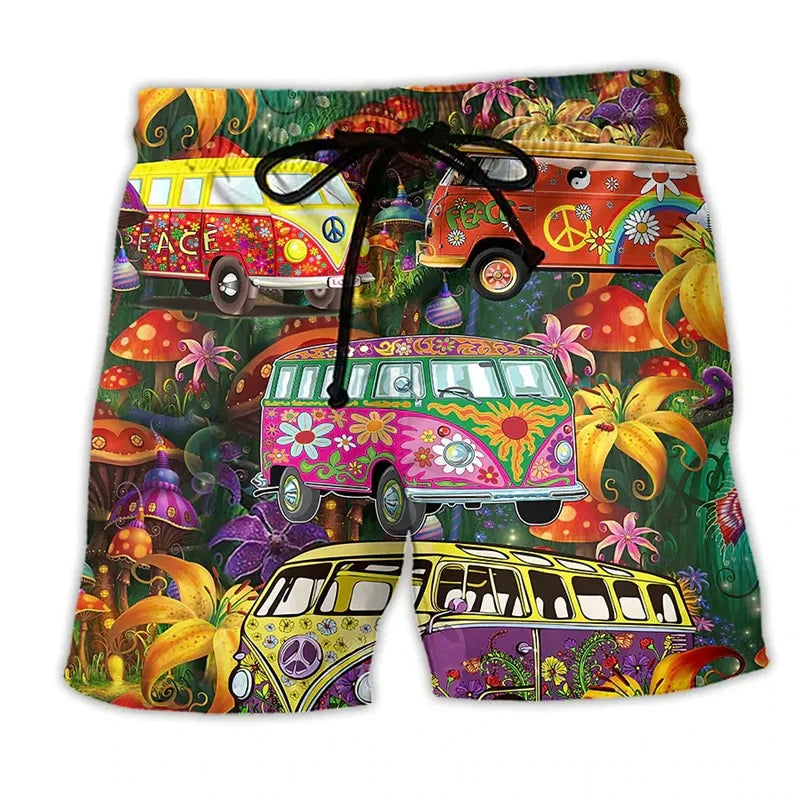 Heren Zwembroek Graffiti Design Zomerstijl