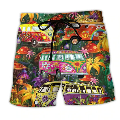 Heren Zwembroek Graffiti Design Zomerstijl