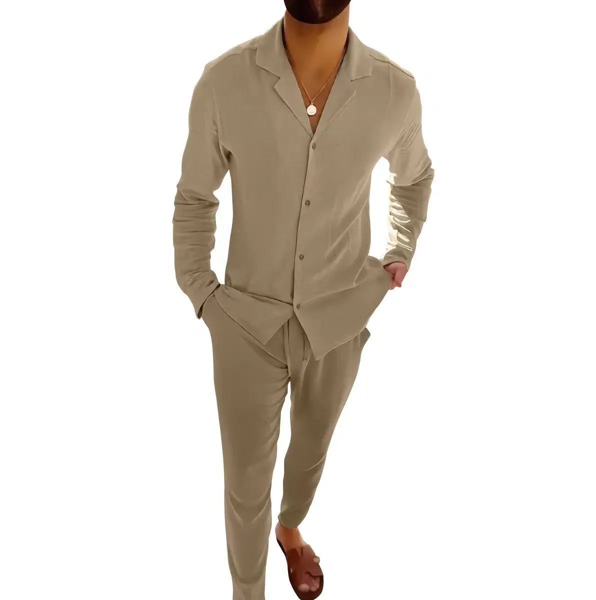 Herenpak met Reverskraag en Slim Fit Broek