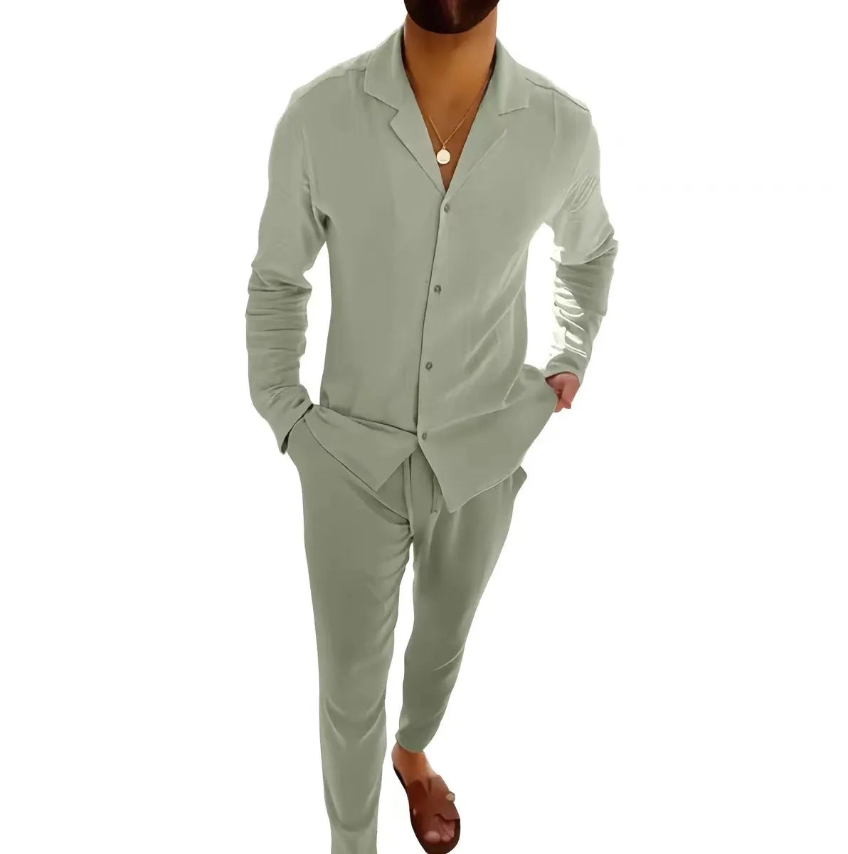 Herenpak met Reverskraag en Slim Fit Broek