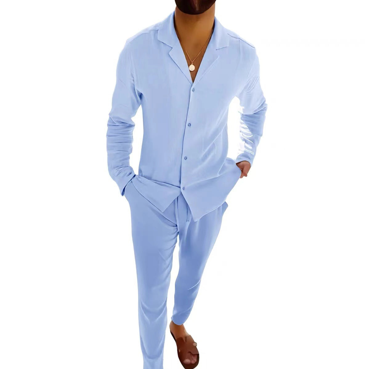 Herenpak met Reverskraag en Slim Fit Broek