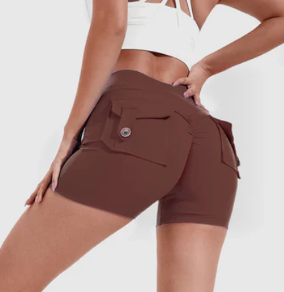 Hoge Taille Korte Broek Minimalistisch Design