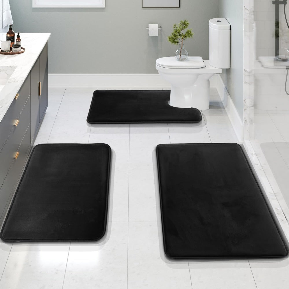 Hola – Luxe Fluwelen Memory Foam Badmat Set