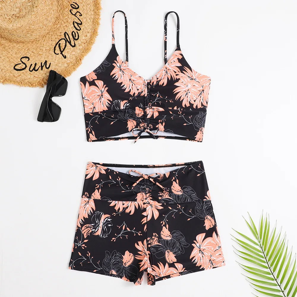 Hoog Taille Bloemenprint Bikini Zomerstijl