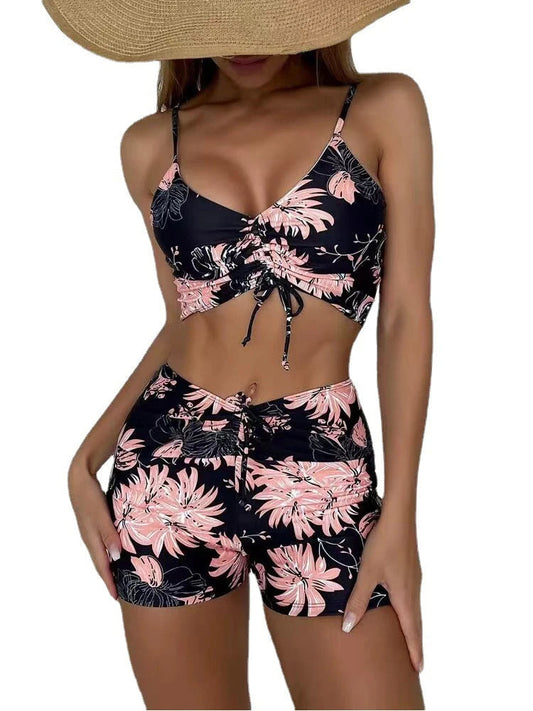 Hoog Taille Bloemenprint Bikini Zomerstijl