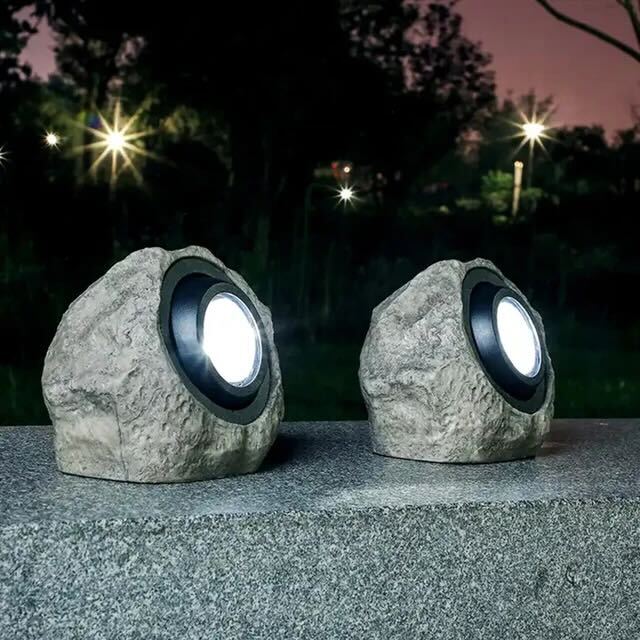 Rocksolar - Zonne-lamp in Steen