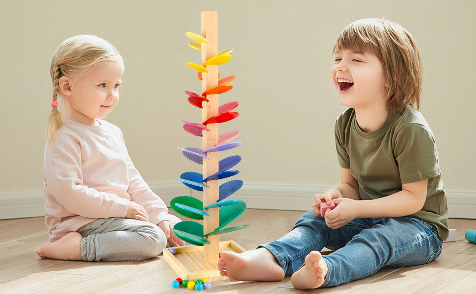 Interactieve Regenboog Knikkerbaan voor Kinderen
