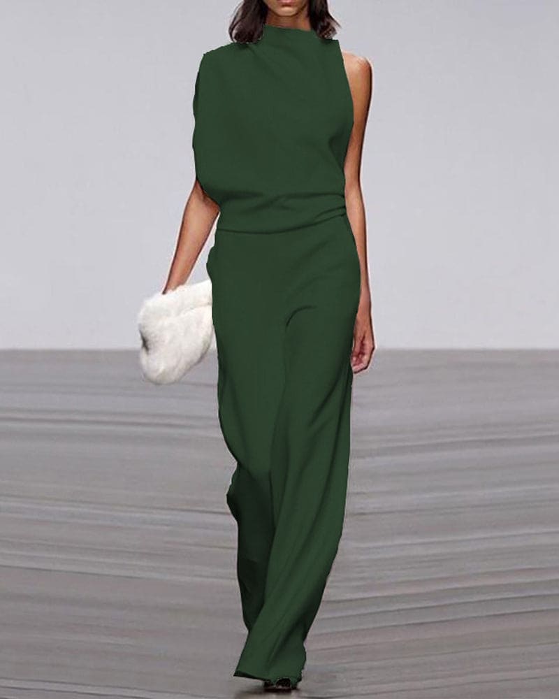 Isabel Jumpsuit met Opstaande Kraag